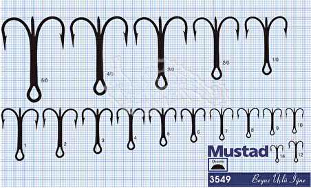 Mustad Olta İğnesi 3549D 50li Standart-NO:6-0