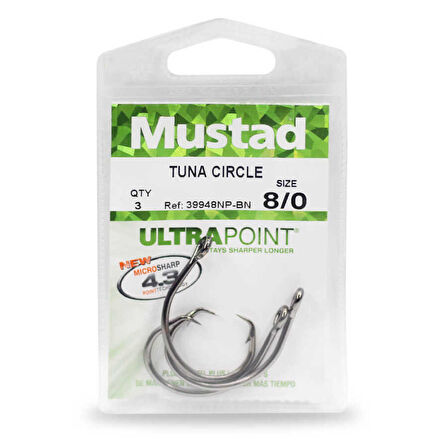 Mustad Circle Wide Gap 39948NP-BN Olta İğnesi Standart-NO:4-0 - 5Lİ
