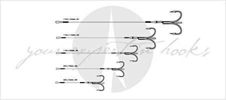 VMC Stinger Üçlü Olta İğnesi Çelik Telli 7554 Standart-NO:8 - 5.4CM