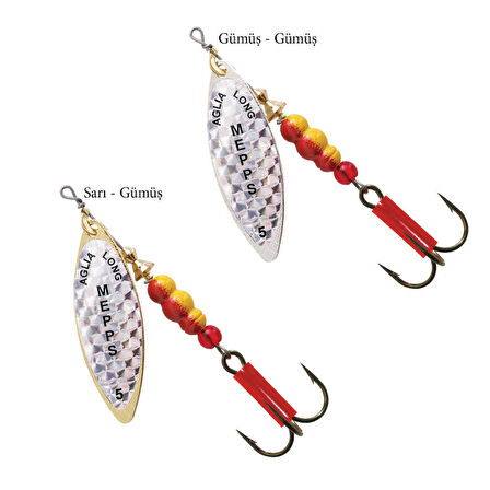 Mepps Longue Rainbo Olta Kaşığı SARI-GÜMÜŞ-NO:0