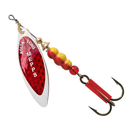 Mepps Longue Redbo Olta Kaşığı GÜMÜŞ-KIRMIZI-NO:0