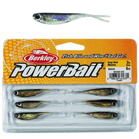 Berkley Powerbait Drop Shot Minnow Sahte Balığı CHARTREUSE-7.5CM - 6LI