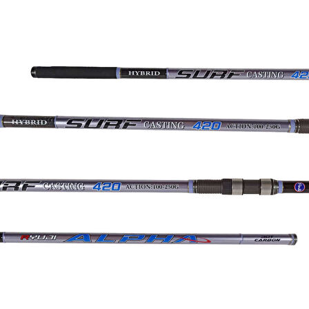 RYUJI ALPHA FUJI 4.20M, 100-250GR, HYBRID, 3P SURF KAMIŞ Standart-Standart