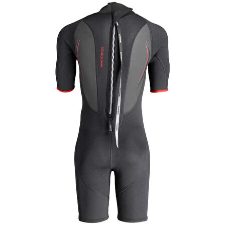 Cressi Altum Man Shorty Yüzme Elbisesi BLACK - RED-3MM - S