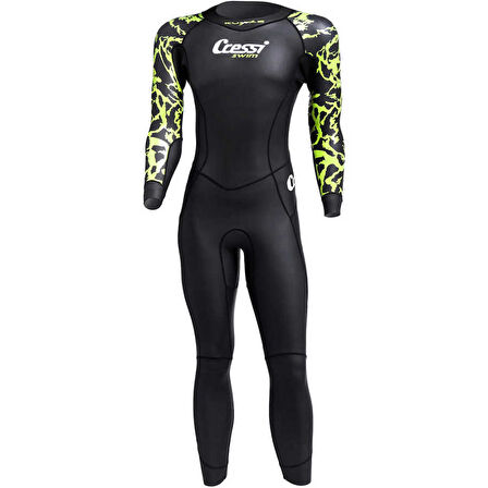 Cressi Kuwae Man Yüzücü Elbisesi BLACK/GREEN-2MM - NO:2 / S