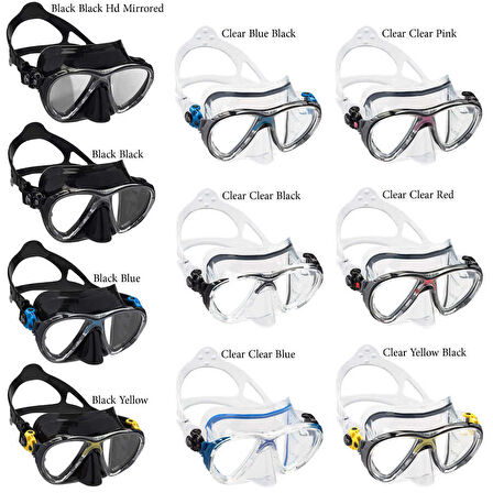 Cressi Big Eyes Evolution Dalış Maskesi CLEAR-YELLOW-BLACK