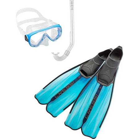 Cressi Rondinella Palet Maske Şnorkel Seti AQUAMARINE-NO:35-36