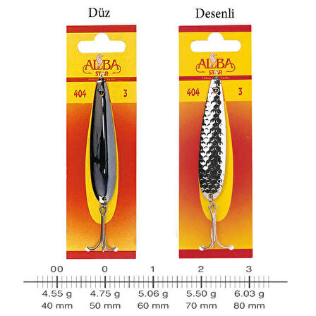 AlbaStar 404 Lüfer Olta Kaşığı DESENLİ-NO:1