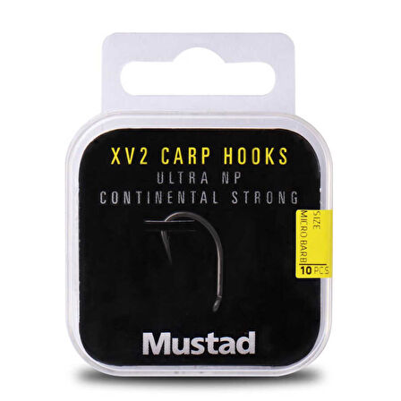 Mustad Carp XV2 Continental Strong Olta İğnesi 60552NP Standart-NO:2 - 10LU