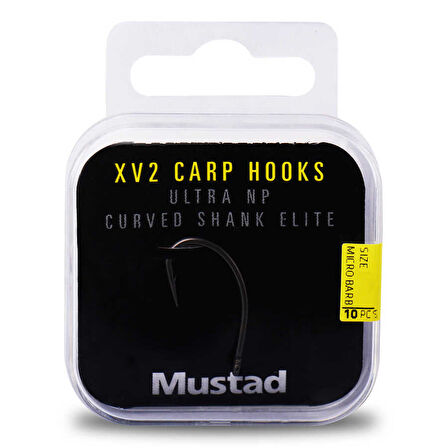 Mustad Carp XV2 Curve Shank Elite Olta İğnesi 60556NP Standart-NO:1 - 10LU