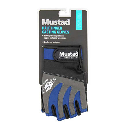 Mustad Yarım Parmak Casting Balıkçı Eldiveni Standart-M