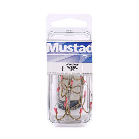 Mustad Weedless W3551 Olta İğnesi Standart-NO:2 - 5Lİ