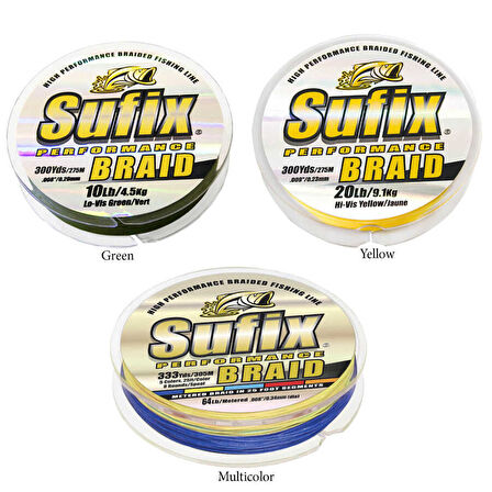 Sufix Performance Braid İp Misina HI VIS YELLOW-0.20MM - 135MT - 13.3KG