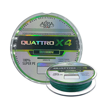 Albastar Quattro 4x İp Misina GREEN-0.10MM - 150M - 6.70KG