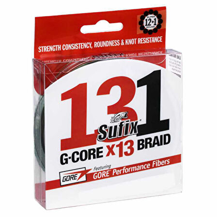 Sufix 131 G-Core X13 İp Misina LO-VIS GREEN-0.285MM - 300M - 15.88KG