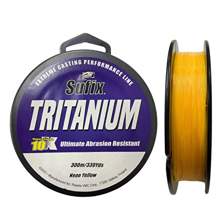 Sufix Tritanium Surf Misina NEON YELLOW-0.33MM - 300MT - 8.2KG