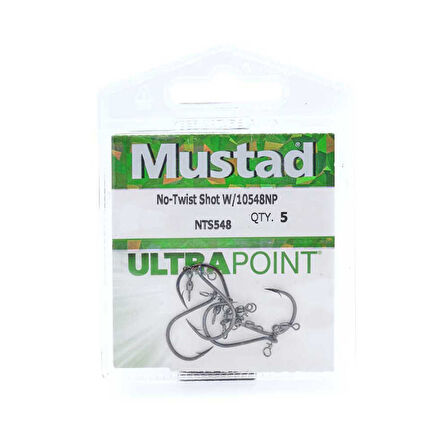 Mustad NTS548 Fırdöndülü Olta İğnesi Standart-NO:2 - 5Lİ