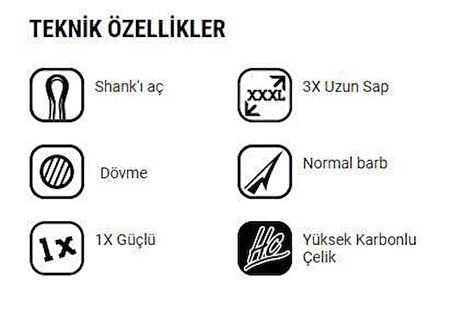 VMC Üçlü Olta İğnesi 9617PS PERMASTEEL-NO:1 - 10LU