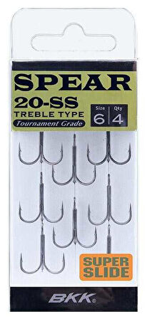 BKK Spear-20 SS Üçlü Olta İğnesi 6 8 Pcs