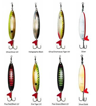 Dam Effzett Standard Spoon Slim 9.5 cm 32 gr Sinking Kaşık Black/Orange UV