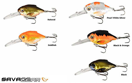 Savage gear 3D Crucian Crank 3,4 cm 3,4 gr SR DR Sahte Balık Black