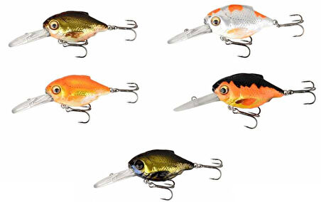 Savage gear 3D Crucian Crank 3,4 cm 3,4 gr SR DR Sahte Balık Black Orange