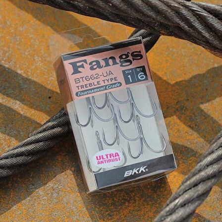 BKK Fangs-62 UA Üçlü Olta İğnesi 10 8 Pcs