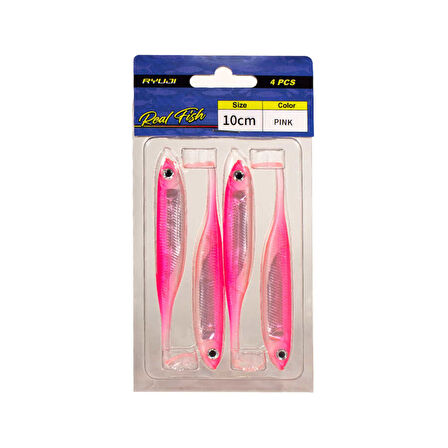 RYUJI REAL FISH 10CM, 4PCS SILVER-Standart