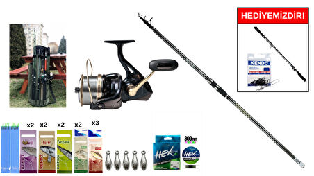Okuma Revenger Tele Surf 420 cm&Remixon Venom 8000 5+1BB Surf Seti
