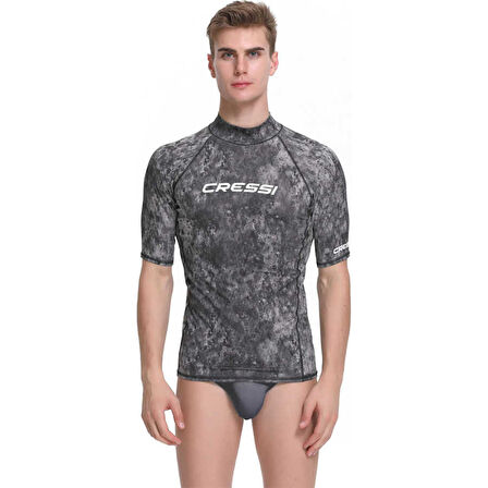 Cressi Rash Guard Man T-Shirt BLACK-WHİTE-S - NO:2 - 48