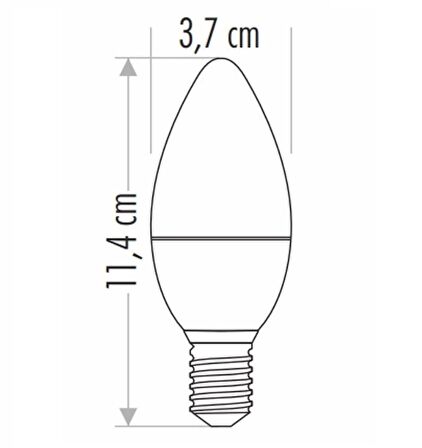 Cata CT-4083 8W 220V E14 Duylu Led Buji Ampul Günışığı