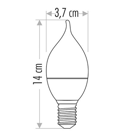Cata CT-4084 8W 220V E14 Duylu Led Kıvrık Buji Ampul Günışığı