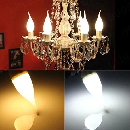 Cata CT-4084 8W 220V E14 Duylu Led Kıvrık Buji Ampul Günışığı