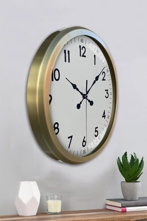 52 cm Eskitme Metal Dekoratif Duvar Saati iegxx