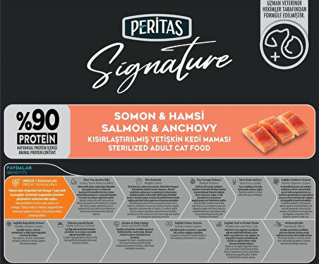PERİTAS SOMONLU KISIR YETİŞKİN KEDİ MAMASI 2KG