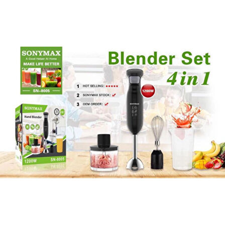 sonymax hand blender set 4 ın 1