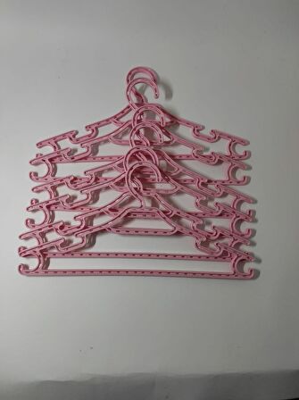 6'lı Çocuk Elbise Askısı Pembe Bebek Kıyafet  Askısı 30*15 cm 