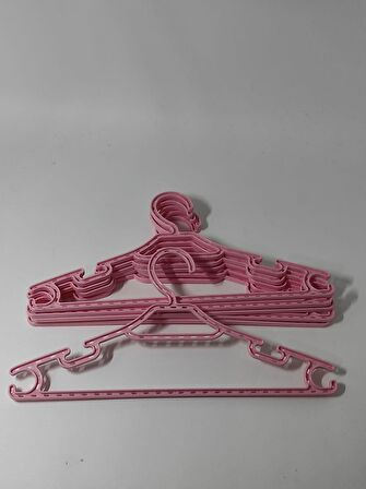6'lı Çocuk Elbise Askısı Pembe Bebek Kıyafet  Askısı 30*15 cm 