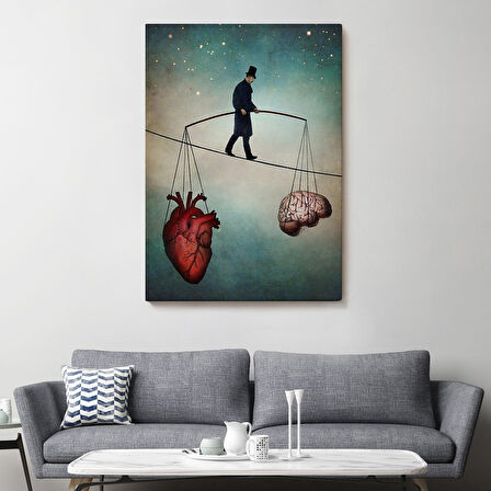 Akıl ve Kalp Arasındaki Balans Duvar Tablosu-6363