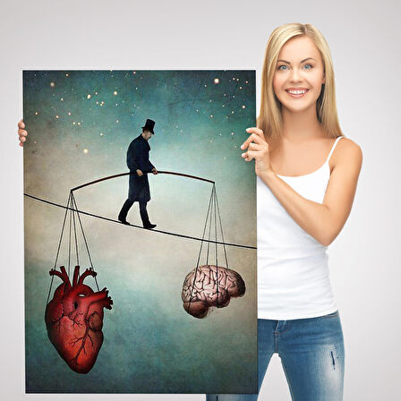 Akıl ve Kalp Arasındaki Balans Duvar Tablosu-6363