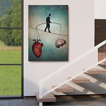 Akıl ve Kalp Arasındaki Balans Duvar Tablosu-6363