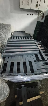 Panel Çit Direği Aksesuarlı-(-50cm-)Renk Antrasit Gri