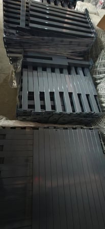 Panel Çit Direği Aksesuarlı-(-70cm-)Renk Antrasit Gri