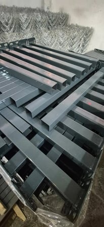 Panel Çit Direği Aksesuarlı-(-120cm-)Renk Antrasit Gri