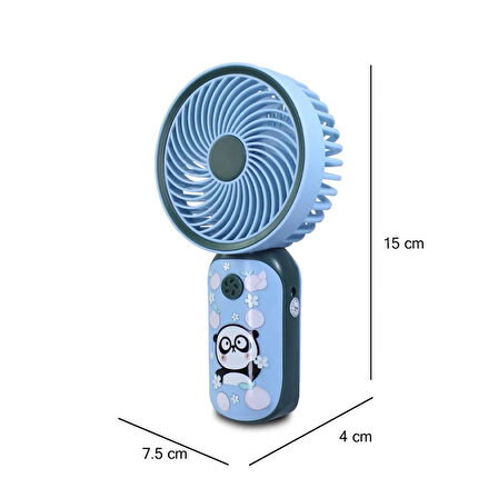 Airstorr YS906 Mini Şarj Edilebilir Kişisel Fan  Güçlü Hava Akışı Taşınabilinir Mini Vantilatör 