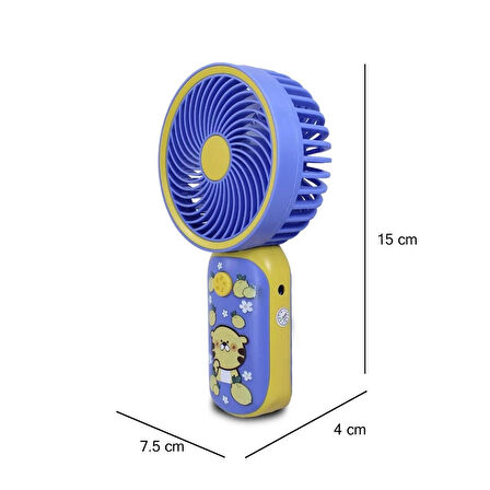 Airstorr YS906 Mini Şarj Edilebilir Kişisel Fan  Güçlü Hava Akışı Taşınabilinir Mini Vantilatör 