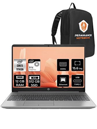 HP 250 G8 i5 1135G7 12GB RAM 512GB SSD 15.6'' FHD FDOS 853U8ES & PER4 ÇANTA