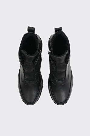 Günlük Hakiki Deri Fermuarlı Kadın Bot 