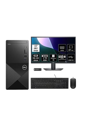 Vostro 3030MT i7 12700 96GB 2TB SSD RTX5050/8GB W11H Masaüstü Bilgisayar + 27" Monitör