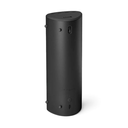 kef muo 90 db, bluetooth 5.4, aptx adaptive, 24 saat pil, 15 dakika hızlı şarj, ip67, usb-c, tws stereo, taşınabilir bluetooth hoparlör